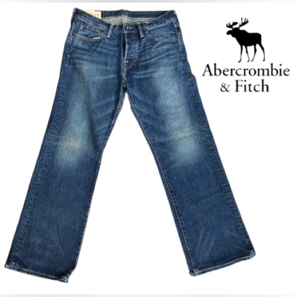 Abercrombie & Fitch 1892 Jeans Men's 31x30‎ Relaxed Fit Button Fly Blue Denim